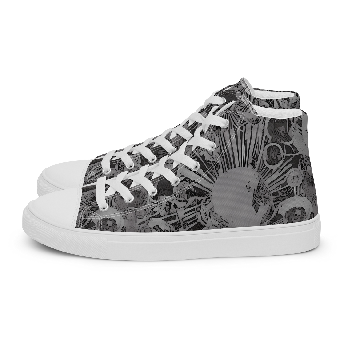 Men's High Top Canvas Shoes - Dusk Enigma