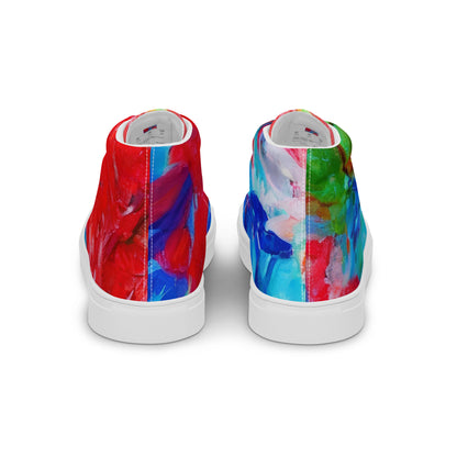 Women's High Top Canvas Shoes - Eclectic Breeze