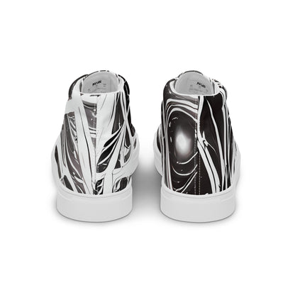 Women's High Top Canvas Shoes - Twilight Vortex