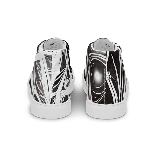 Women's High Top Canvas Shoes - Twilight Vortex