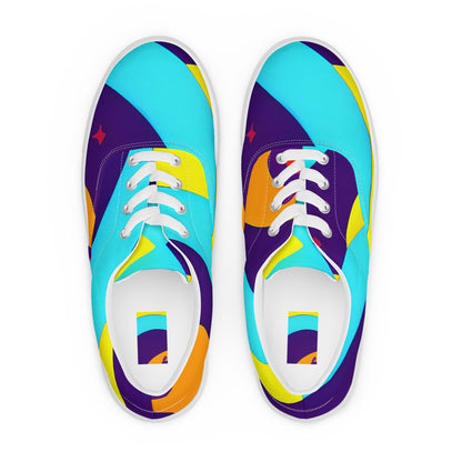 Men's Lace-Up Canvas Shoes - Gerace Geometry