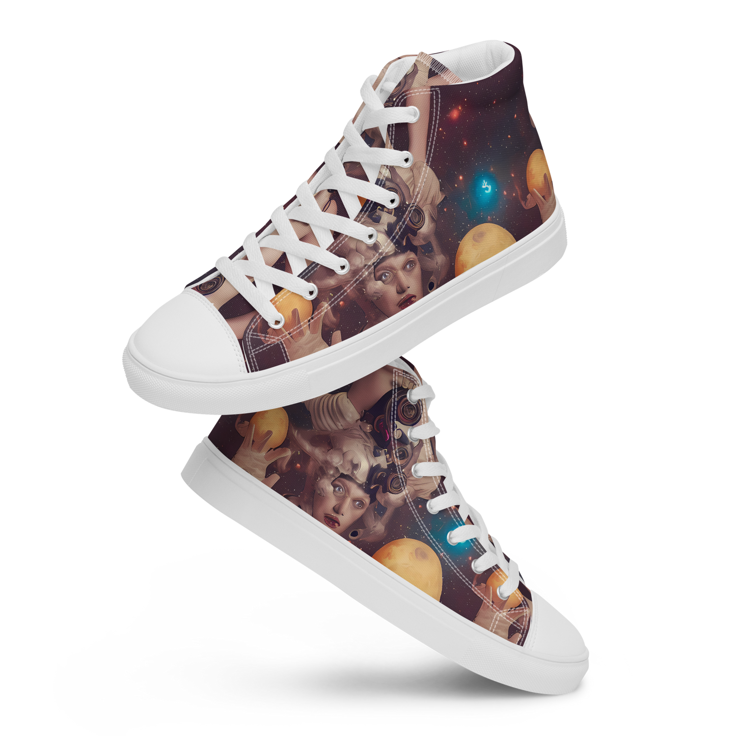 Women's High Top Canvas Shoes - Nebula Siren