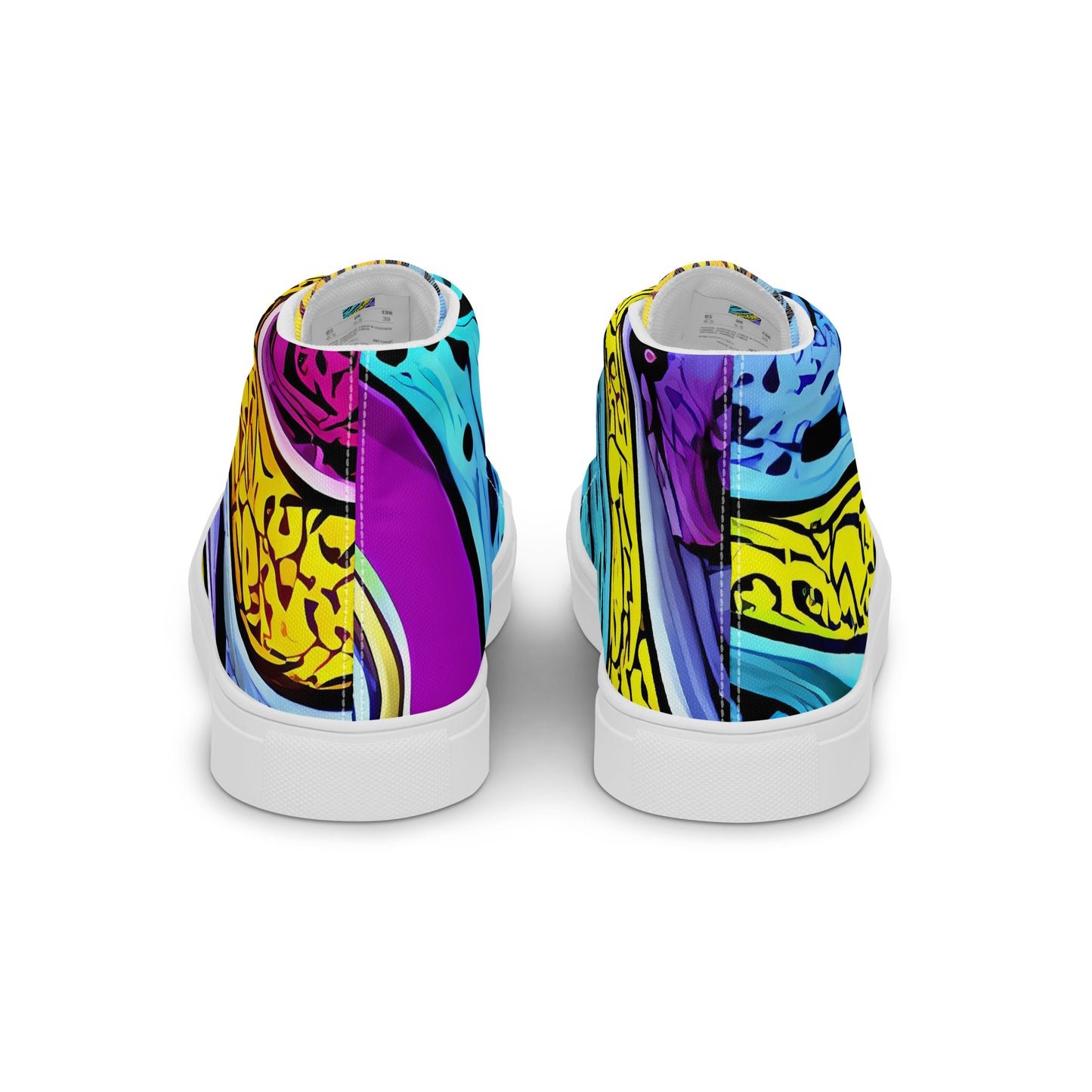 Women's High Top Canvas Shoes - Orbiting Orbs