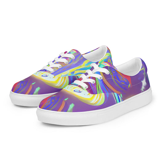 Women's Lace-Up Canvas Shoes - Daliesque Drift