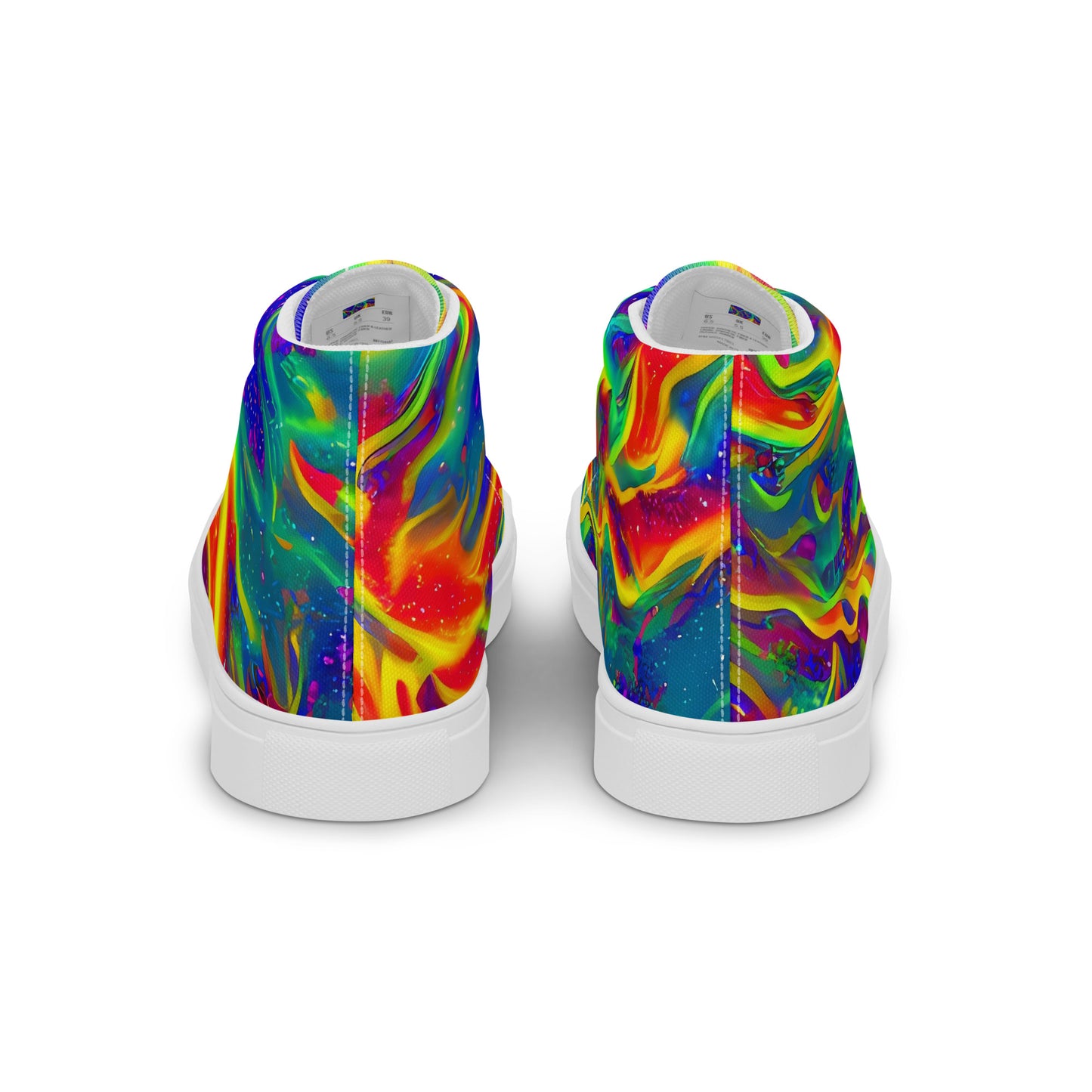 Men's High Top Canvas Shoes - Nebula Symphony