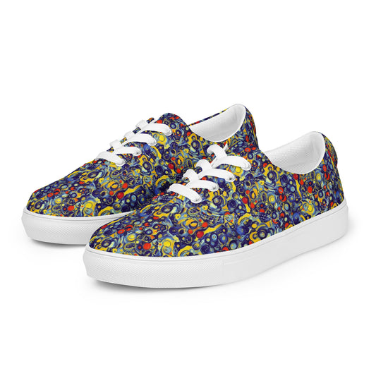 Women's Lace-Up Canvas Shoes - Dynamic Doodles