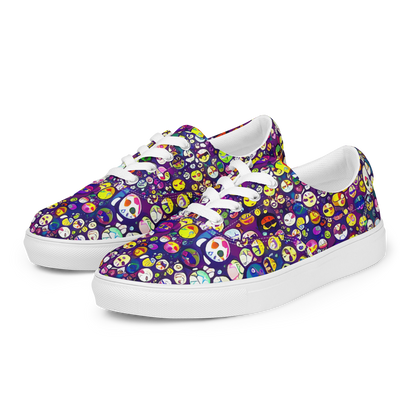 Women's Lace-Up Canvas Shoes - Mosaic Moods