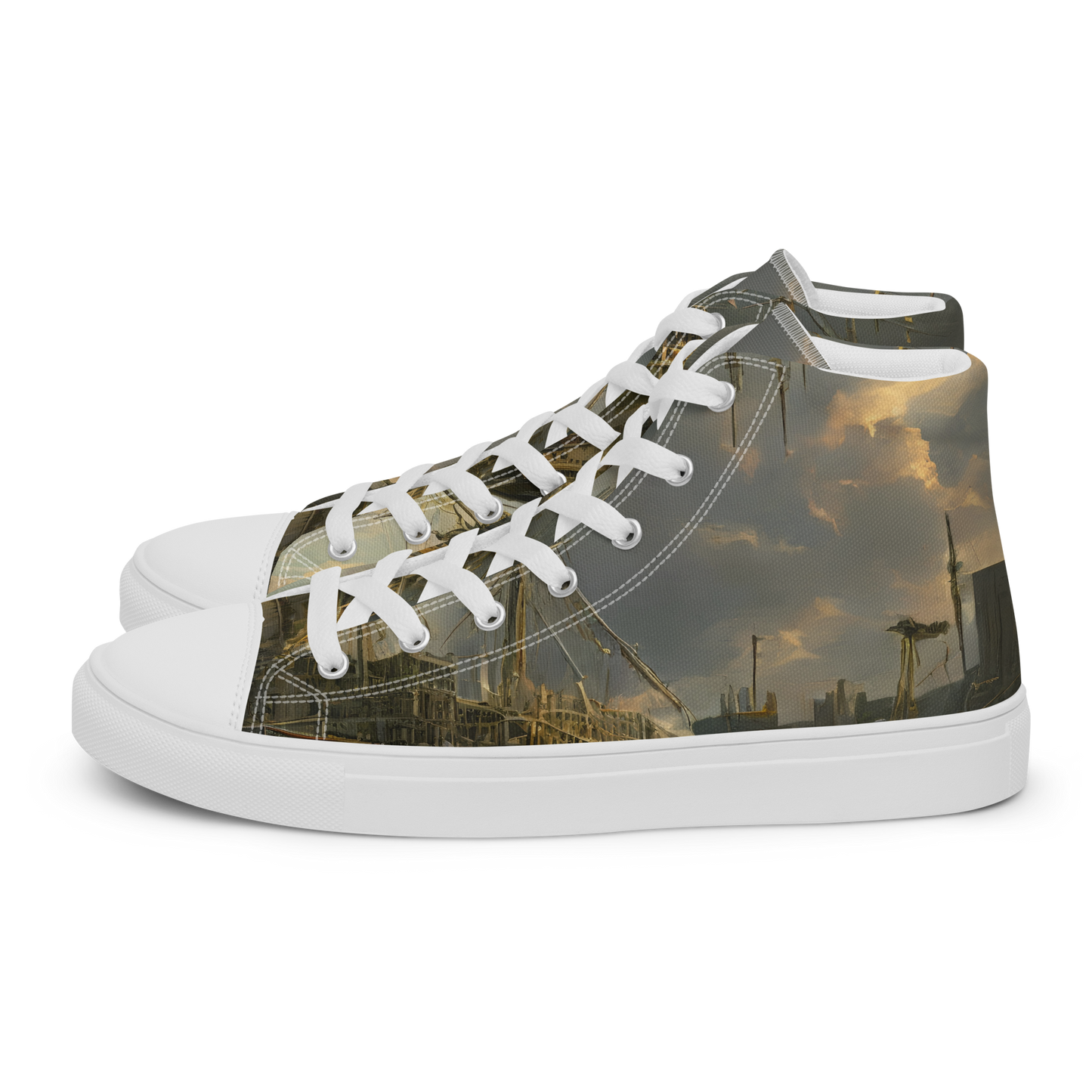 Women's High Top Canvas Shoes - Ethereal Armada