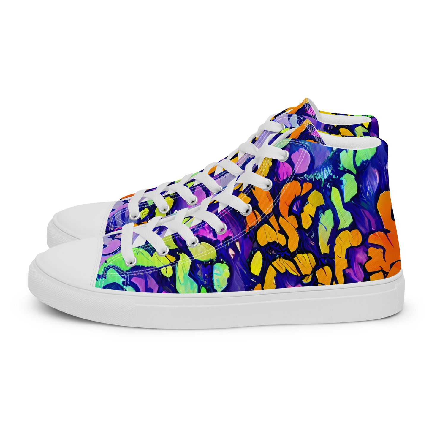 Women's High Top Canvas Shoes - Surreal Waveforms