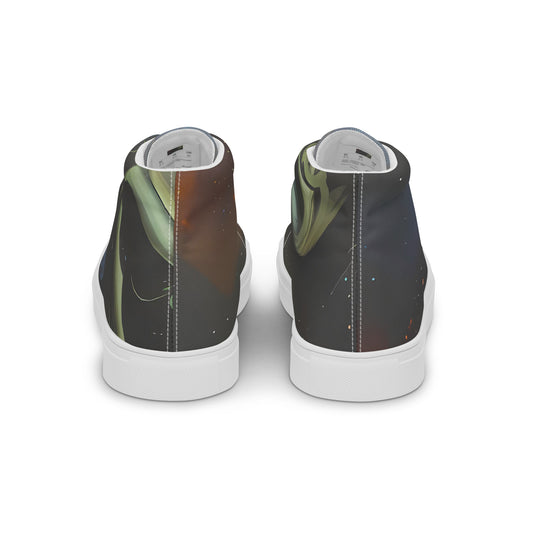 Men's High Top Canvas Shoes - Ethereal Echoes