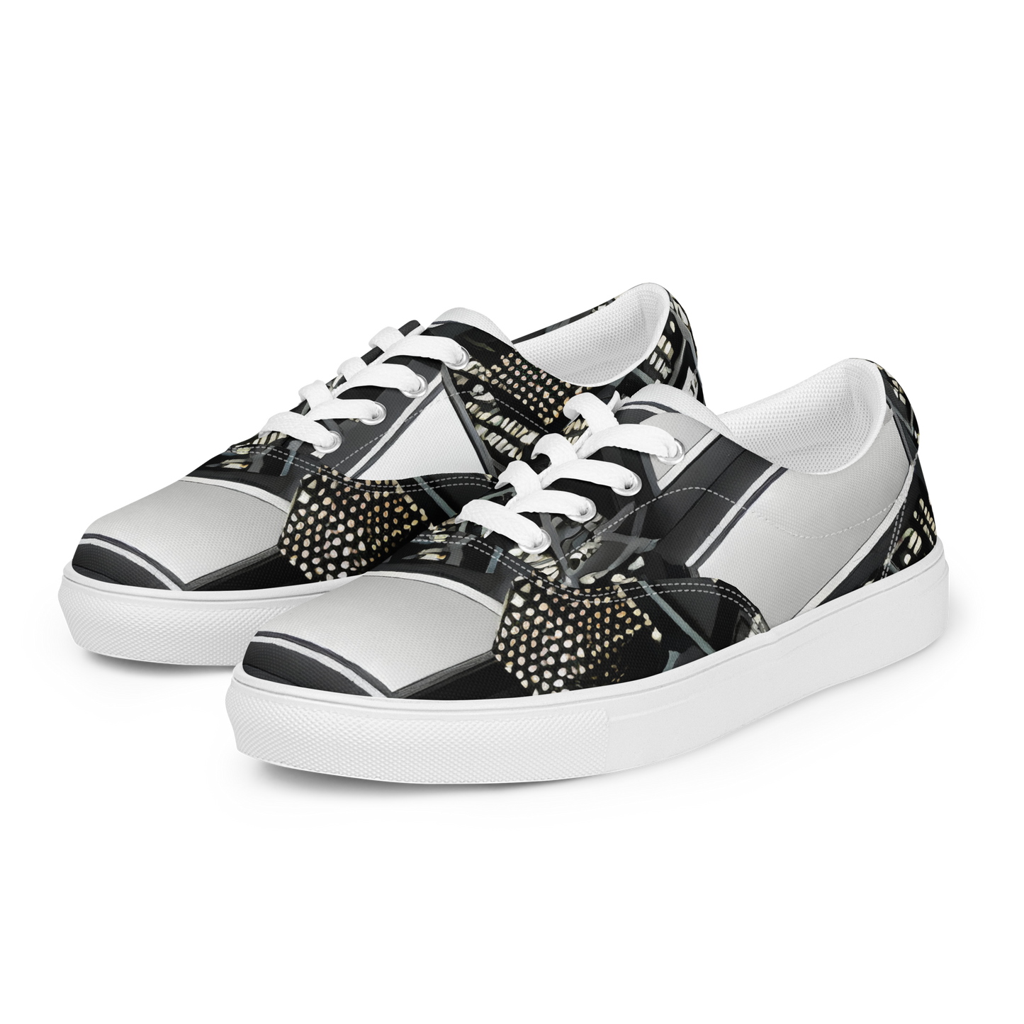 Women's Lace-Up Canvas Shoes - Electro Essence