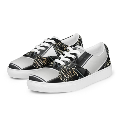 Women's Lace-Up Canvas Shoes - Electro Essence