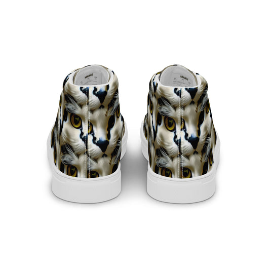 Women's High Top Canvas Shoes - Feline Fancy