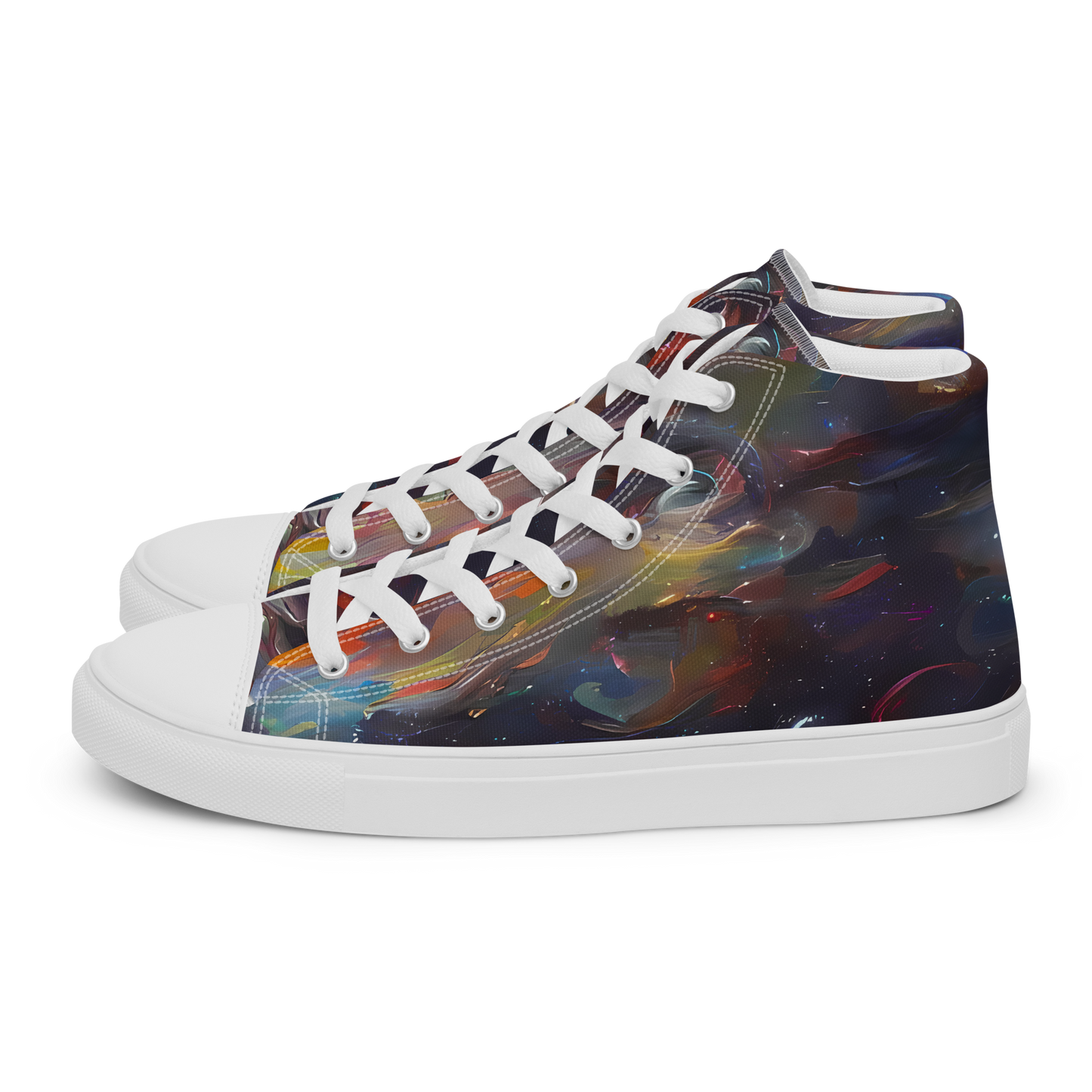 Women's High Top Canvas Shoes - Chromatic Flux