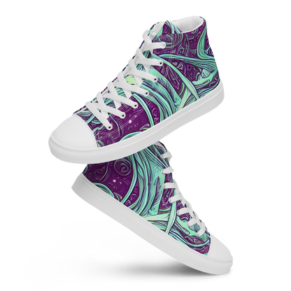 Women's High Top Canvas Shoes - Temple Swirls