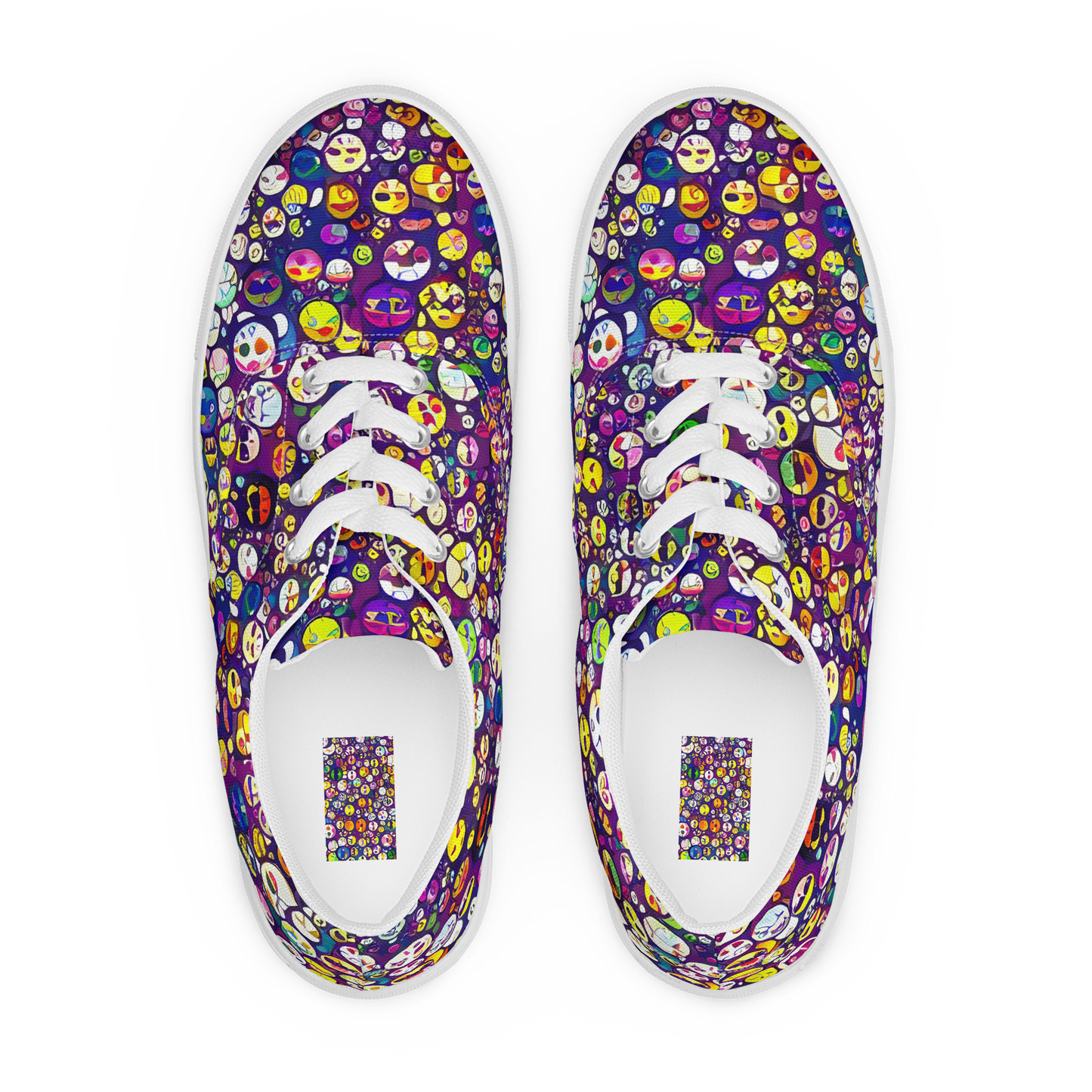 Men's Lace-Up Canvas Shoes - Mosaic Moods