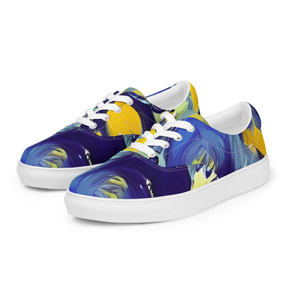 Women's Lace-Up Canvas Shoes - Dynamic Doodles