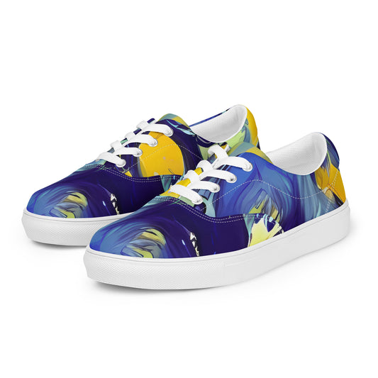 Women's Lace-Up Canvas Shoes - Dynamic Doodles