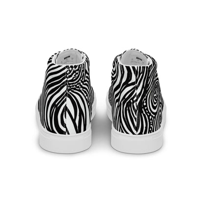 Men's High Top Canvas Shoes - Tidal Tangle