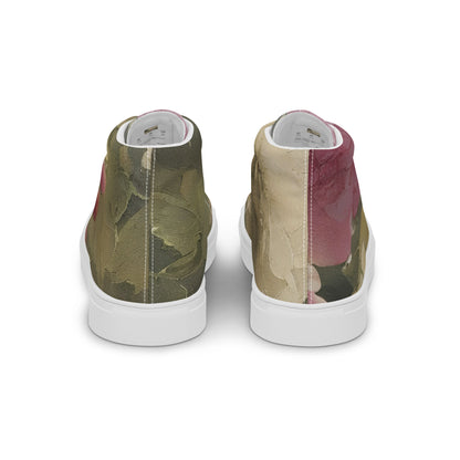 Women's High Top Canvas Shoes - Blossoms in Harmony