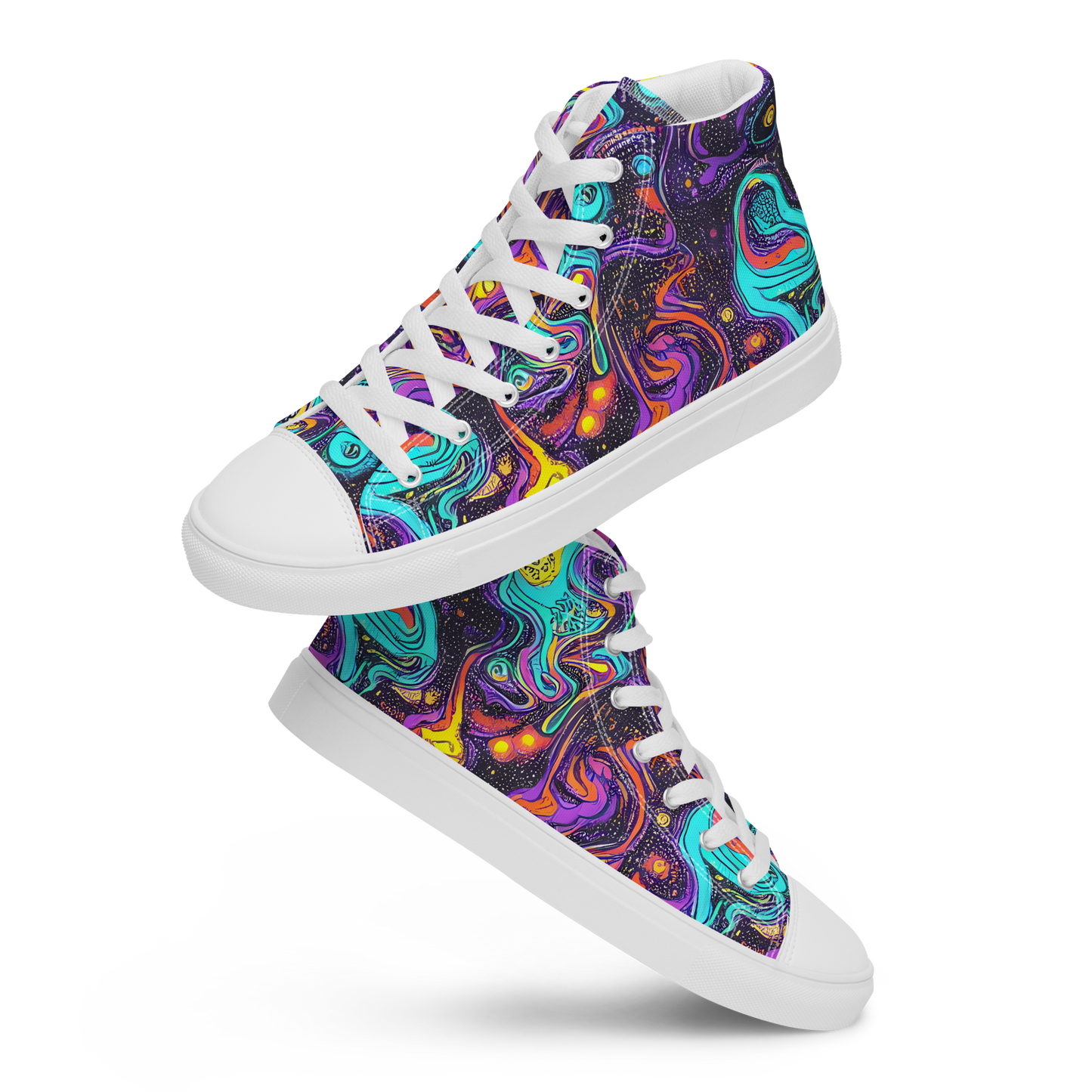 Women's High Top Canvas Shoes - Hutty Nebula