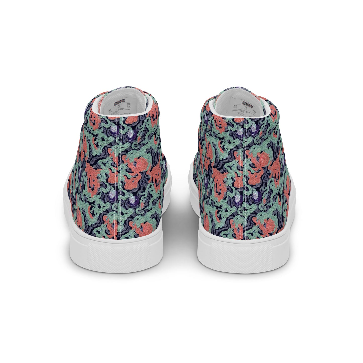 Women's High Top Canvas Shoes - Cosmic Coral
