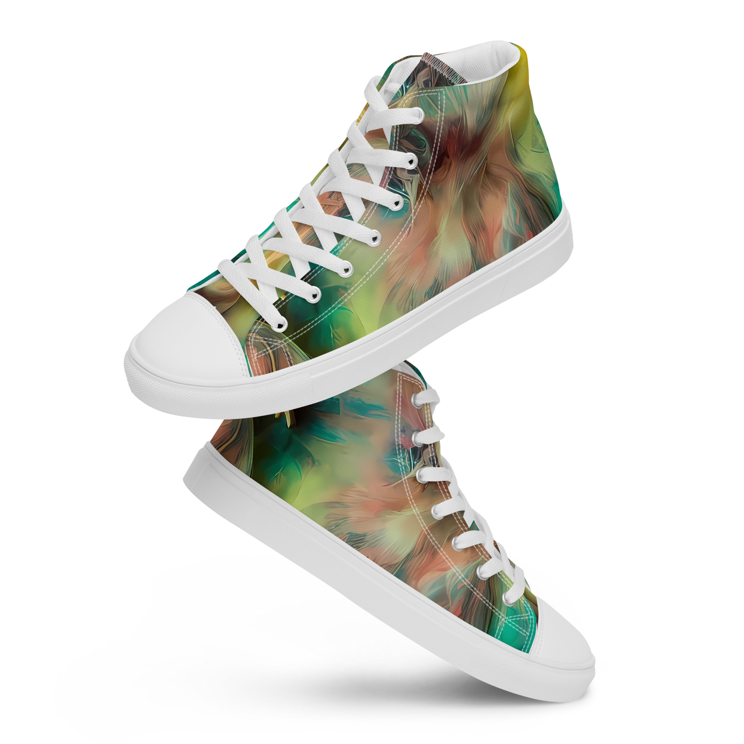 Men's High Top Canvas Shoes - Enchanted Fusion