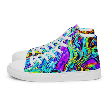 Men's High Top Canvas Shoes - Mystic Iridescence