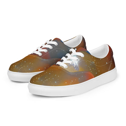 Women's Lace-Up Canvas Shoes - Asterglow Veil