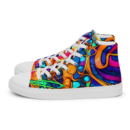 Men's High Top Canvas Shoes - Iridescent Nebula