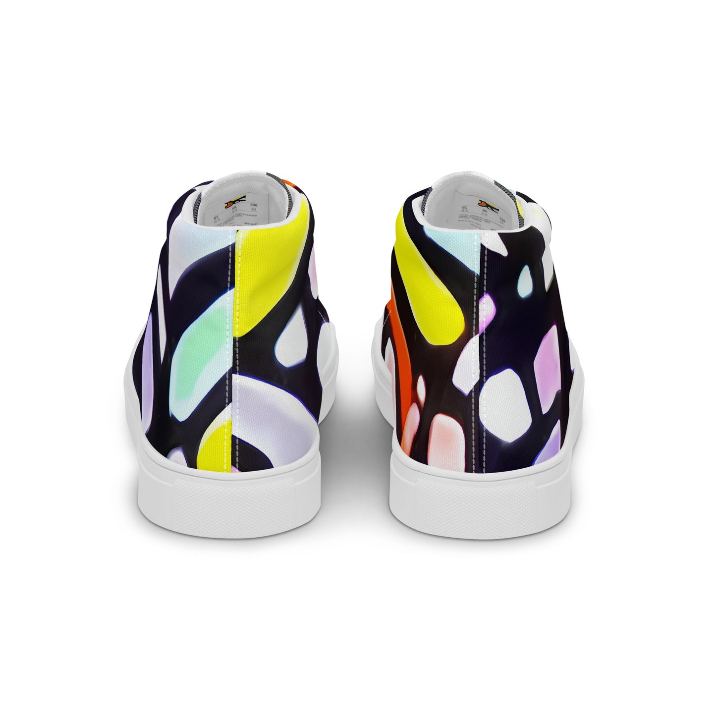 Women's High Top Canvas Shoes - Cubist Carousel