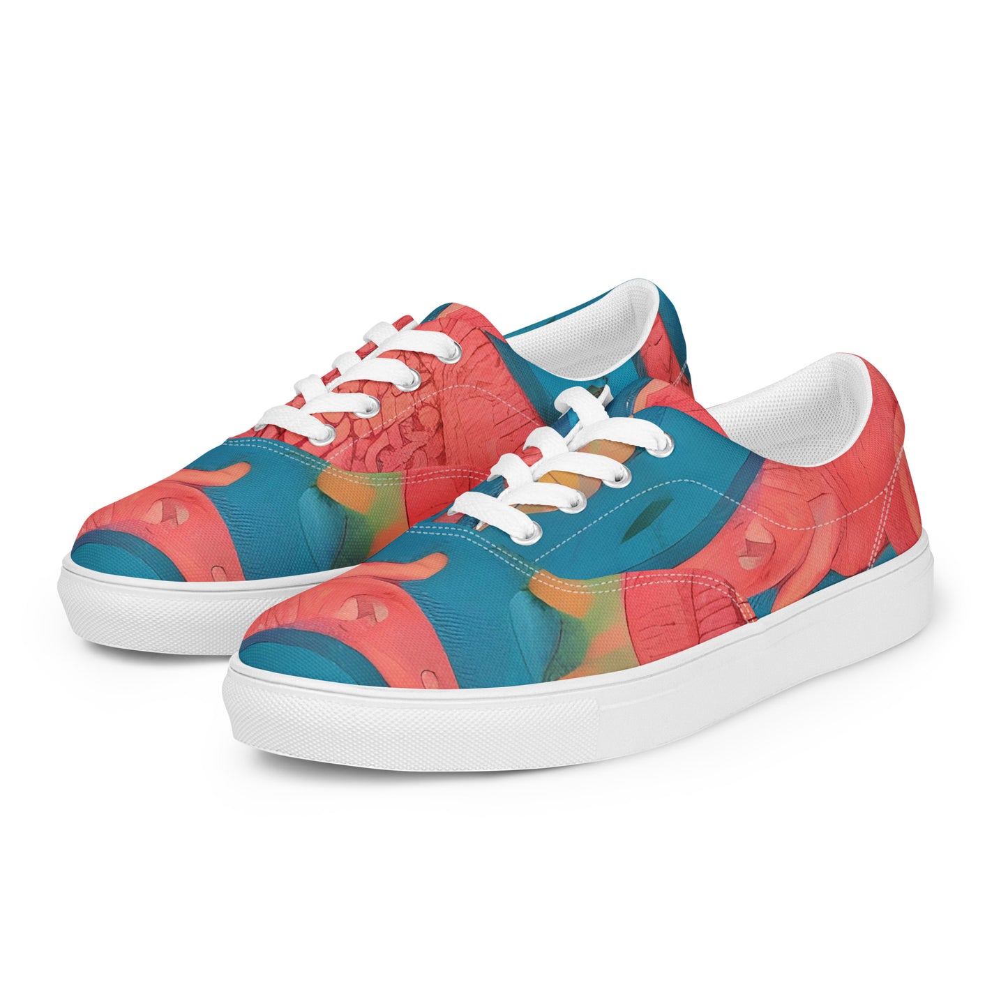 Women's Lace-Up Canvas Shoes - Jurassic Jive