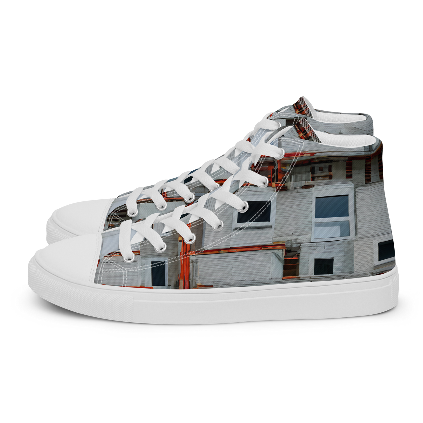 Women's High Top Canvas Shoes - Industrial Reverie