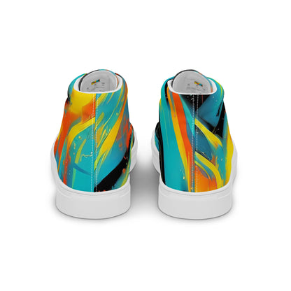 Men's High Top Canvas Shoes - Solar Swoosh
