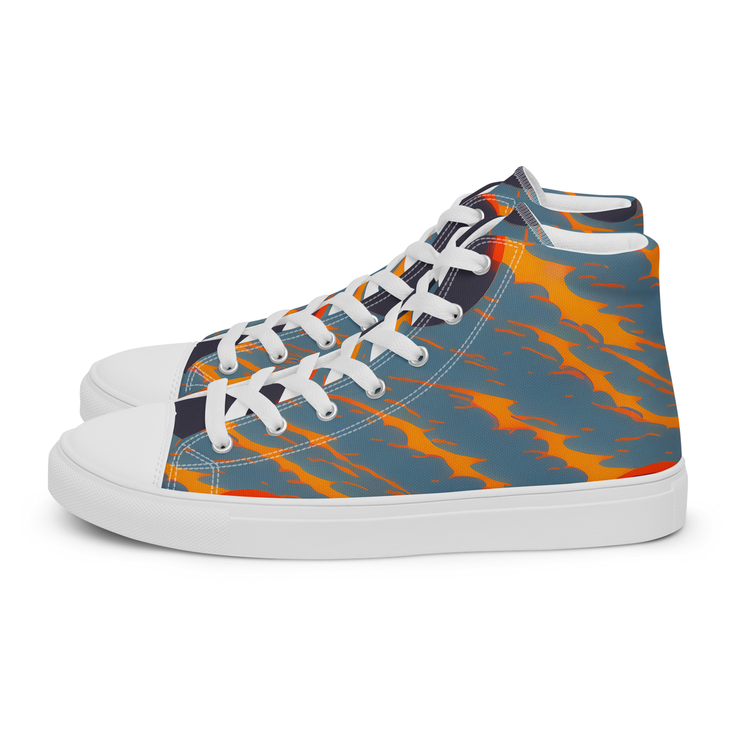 Men's High Top Canvas Shoes - Flames of Gravity