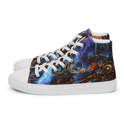 Men's High Top Canvas Shoes - Pimenov's Cosmos
