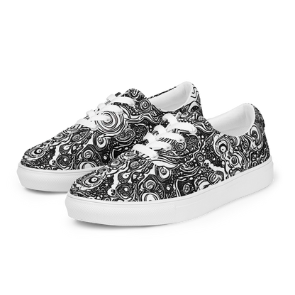 Women's Lace-Up Canvas Shoes - Swirling Stories