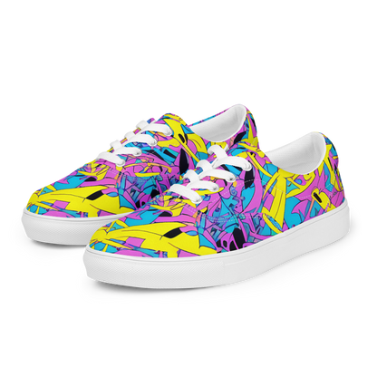 Women's Lace-Up Canvas Shoes - Neon Jive