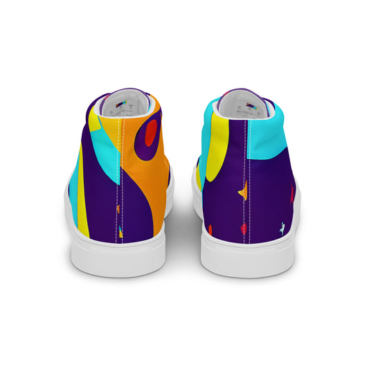 Women's High Top Canvas Shoes - Gerace Geometry