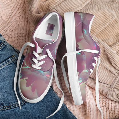Women's Lace-Up Canvas Shoes - Astral Illusions
