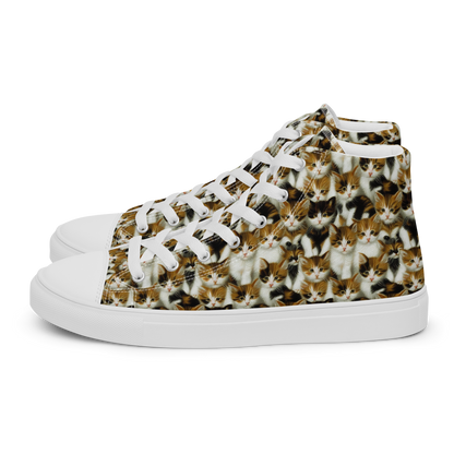 Women's High Top Canvas Shoes - Cuddle Chaos