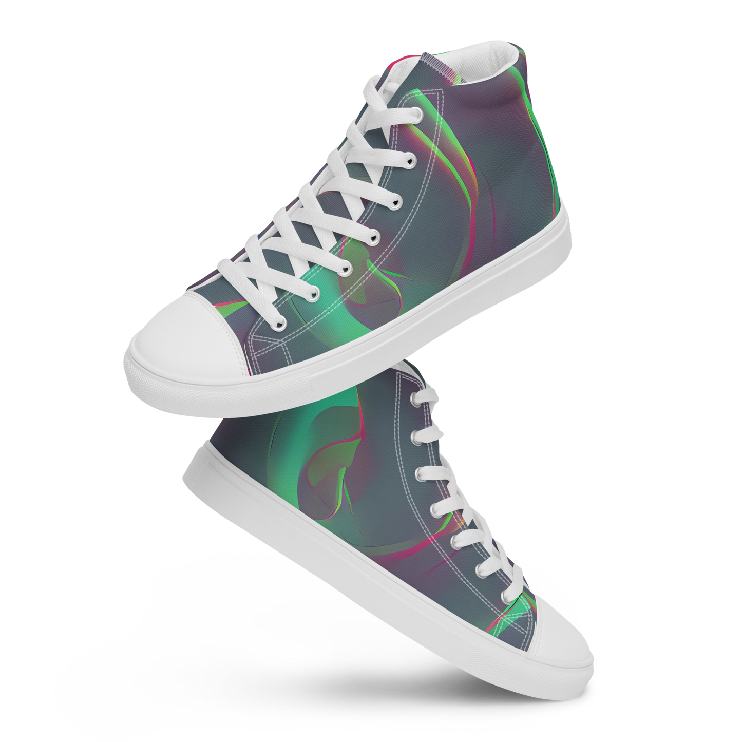 Men's High Top Canvas Shoes - Neon Whisper