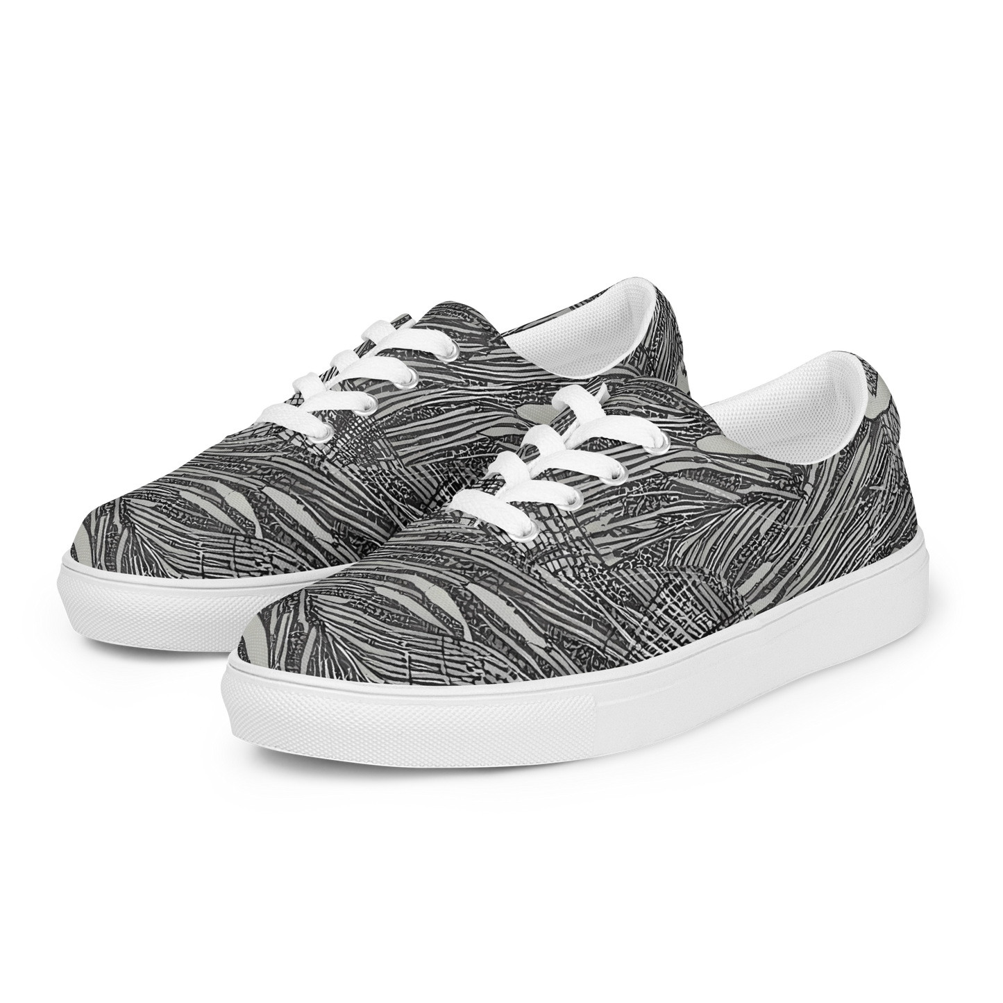 Women's Lace-Up Canvas Shoes - Sable Currents