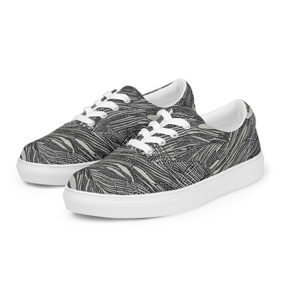 Women's Lace-Up Canvas Shoes - Sable Currents