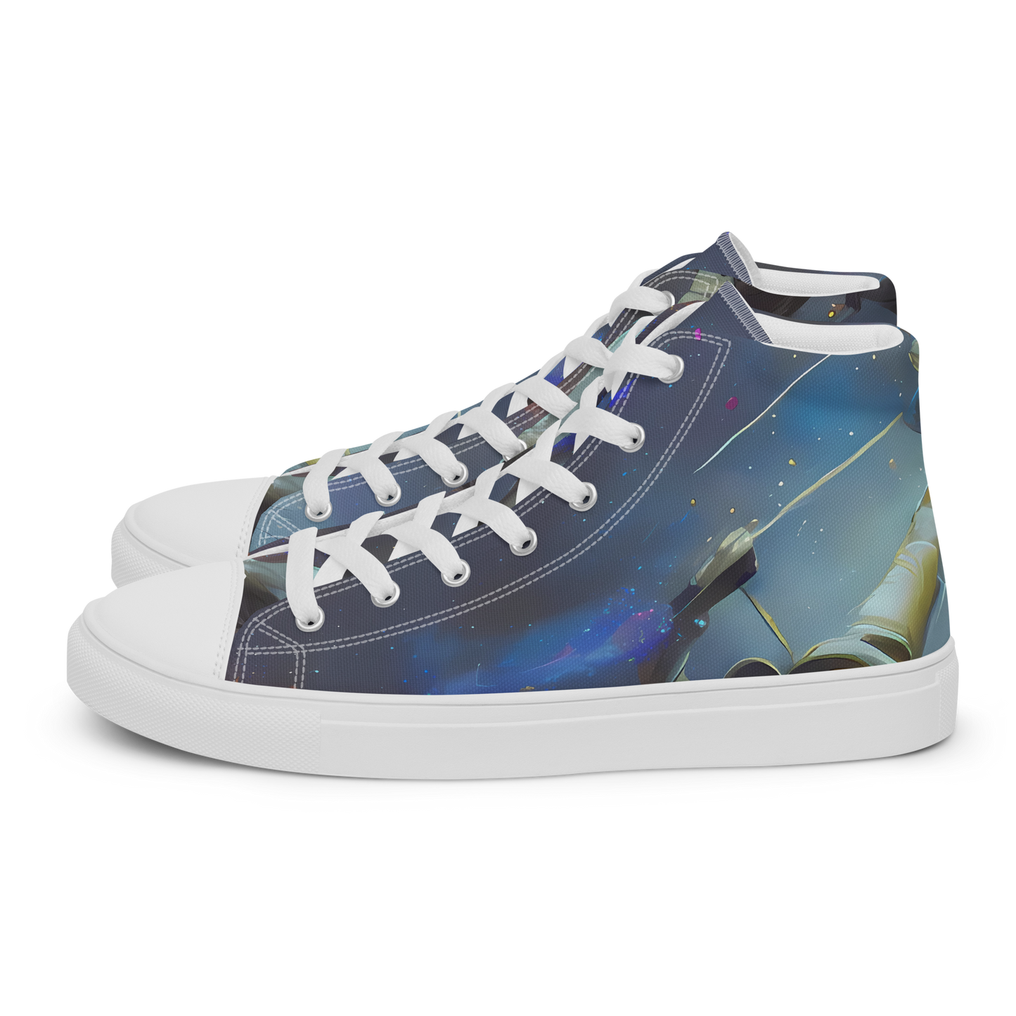 Men's High Top Canvas Shoes - Gravity's Palette