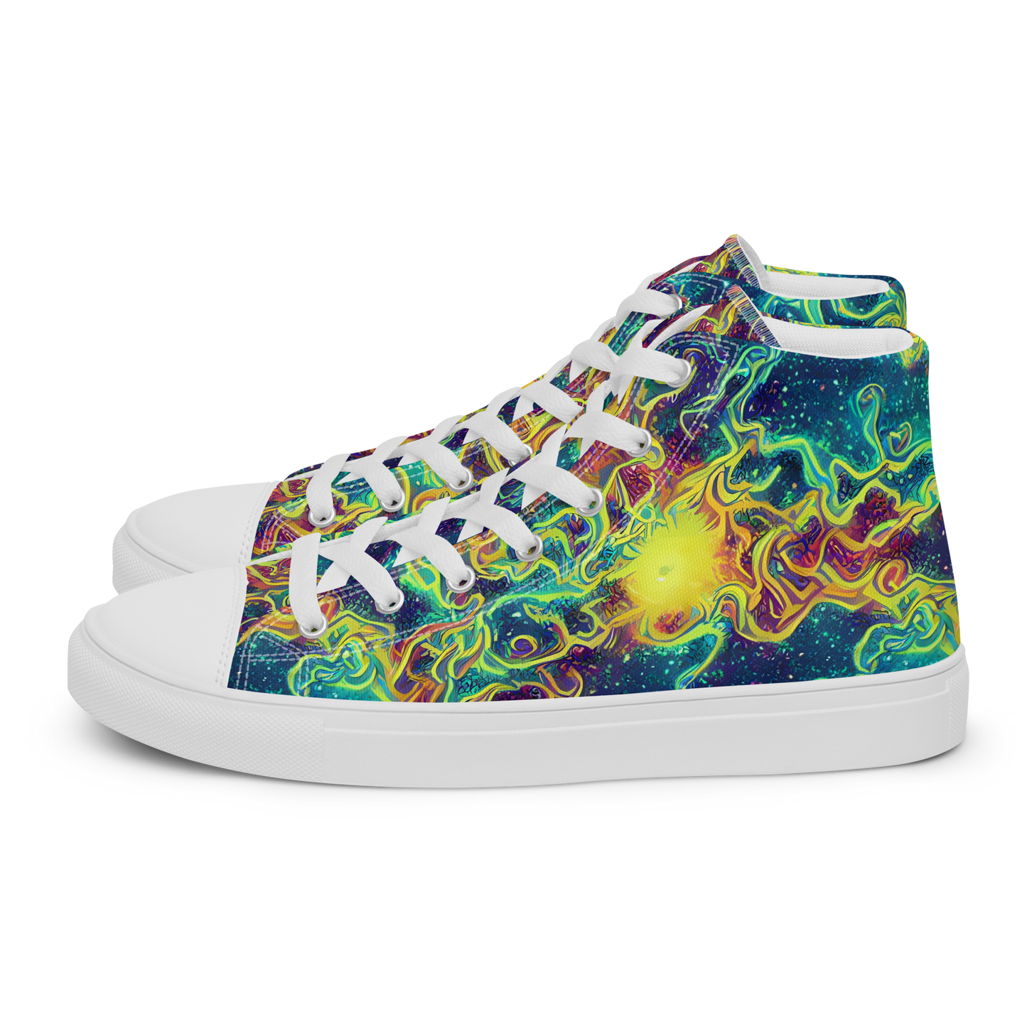 Women's High Top Canvas Shoes - Echoed Pulses