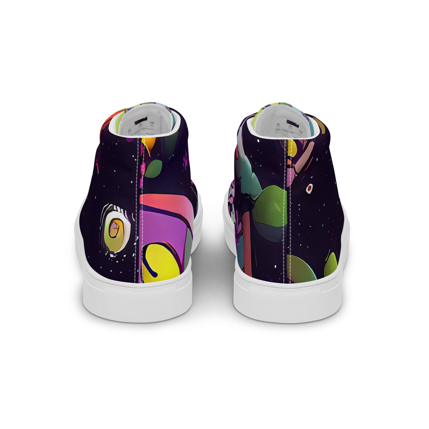Women's High Top Canvas Shoes - Galactic Playground