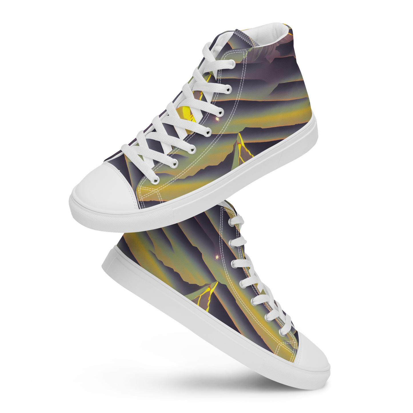 Men's High Top Canvas Shoes - Surreal Summit