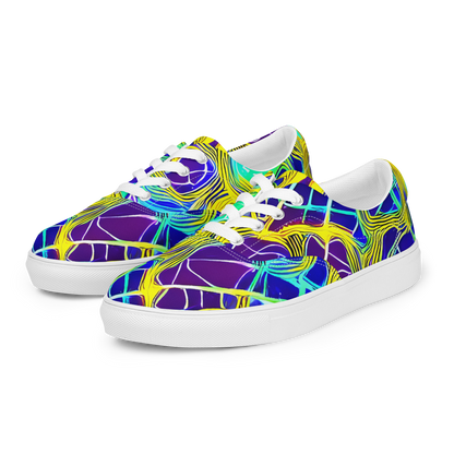 Women's Lace-Up Canvas Shoes - Neon Jungle Rhapsody