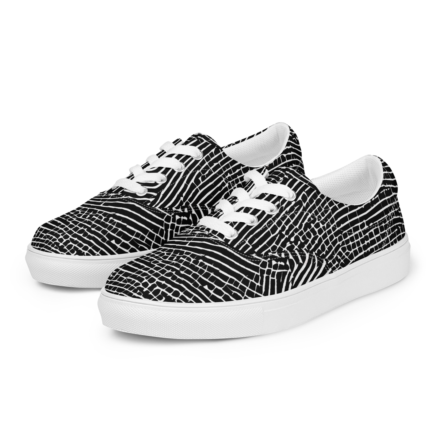 Women's Lace-Up Canvas Shoes - Zenith Stripes